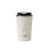 Flower-and-bird art ceramic inner liner coffee cup with high appearance level, portable stainless steel insulated and cold-water cup for both men and women Item Picture